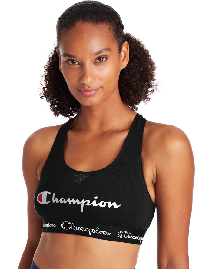 Champion The Authentic Script Logo - Naisten Mustat Urheiluliivit - Suomi 7954286-YZ